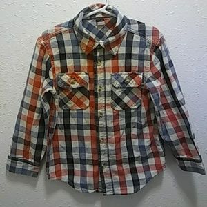 Tea Collection Plaid Button Down Shirt